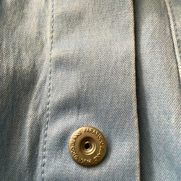 PARASUCO Baby Blue faux leather Jacket M $120 - Picture 4 of 10